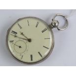 A HM silver open face fusee pocket watch having J Maddock Frodsham key wind fusee movement numbered