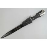 A WWII German K98 Parade bayonet made by Horster Solingen with scabbard and leather frog,