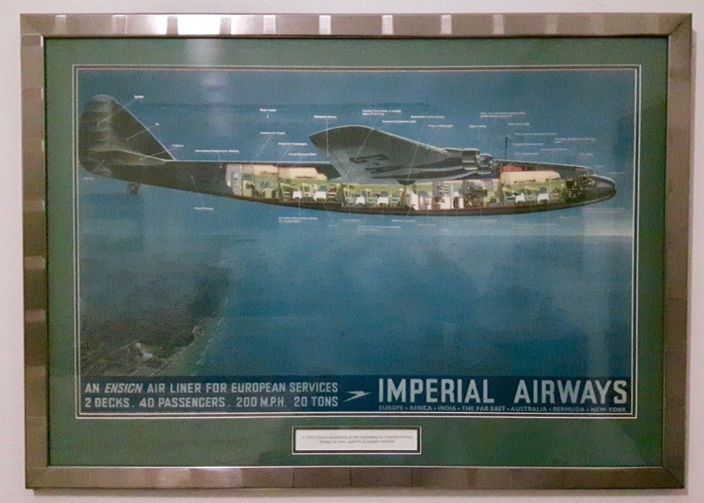 'Imperial Airways Ensign Air Liner' Original colour lithographic poster. Dated 1937. Approx.