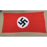 A WWII German flag measuring 186 x 93cm.