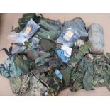 A quantity of assorted Army surplus including; camel packs, spare inserts for the camel packs,