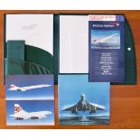 Concorde Flight Folder British Airways + Original Safety Card No.