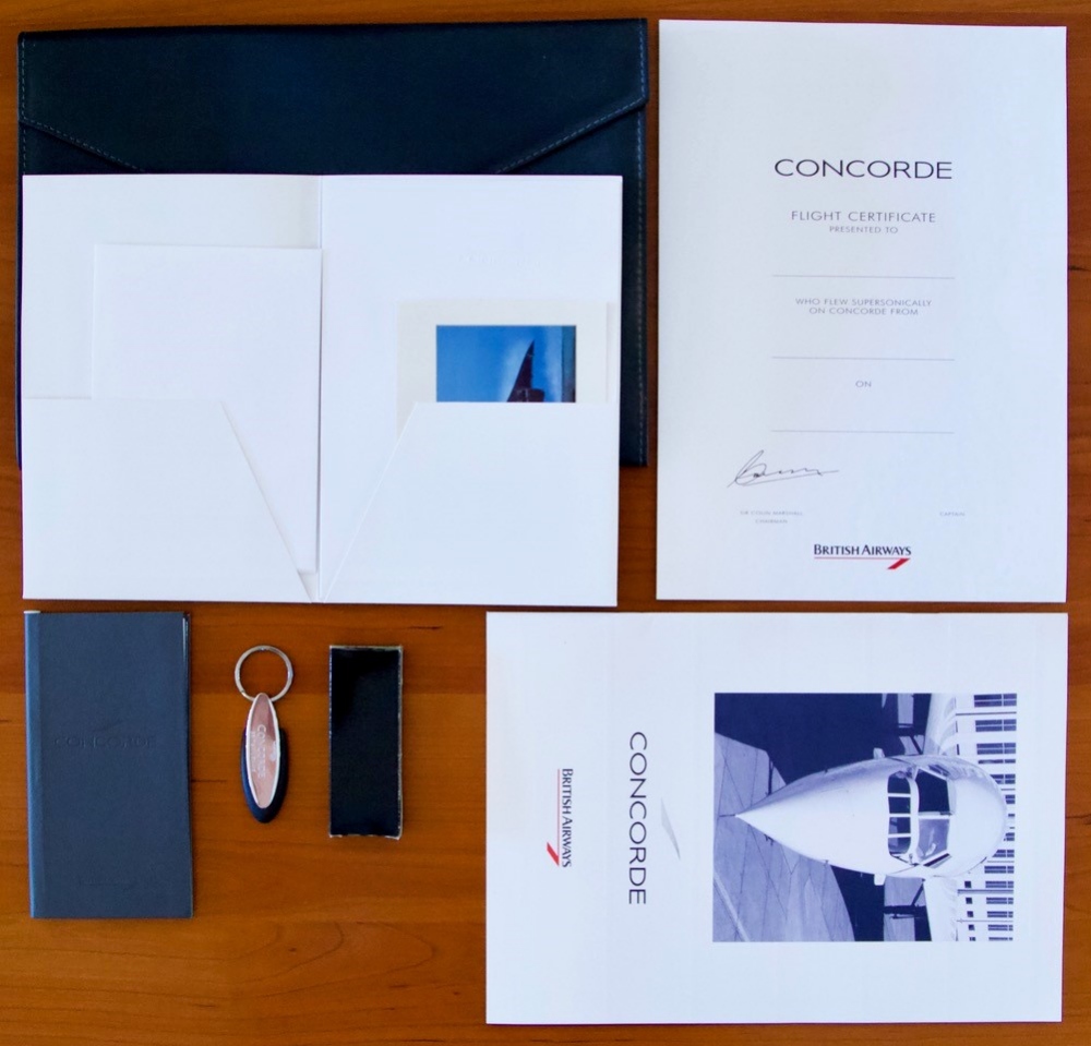 Concorde Flight Folder British Airways, Dark Grey A new,