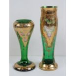 Two 20th Century gilded Venetian glass v