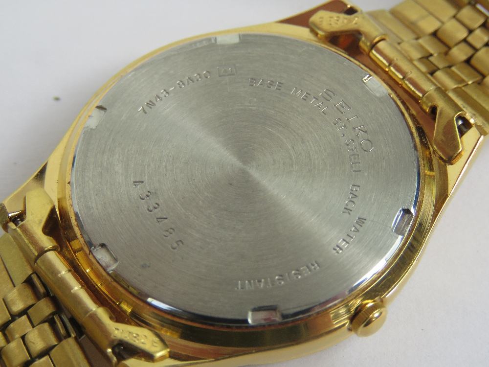 A gold plated Seiko with day and date ap - Image 2 of 4
