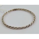 A HM silver bangle, 7cm external dia, ha