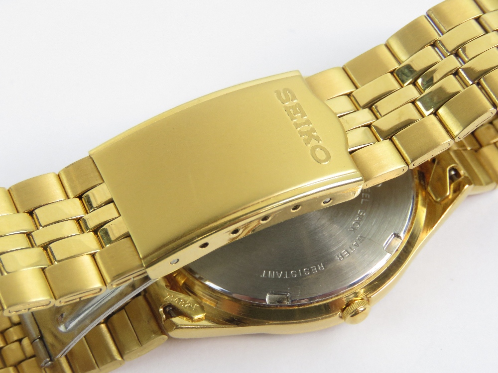 A gold plated Seiko with day and date ap - Image 3 of 4