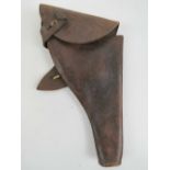 A MK6 Webley holster in brown leather.