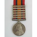 A Queens South Africa Medal (2nd Boer War) with ribbon and six bars being Wittebergen, Diamond Hill,