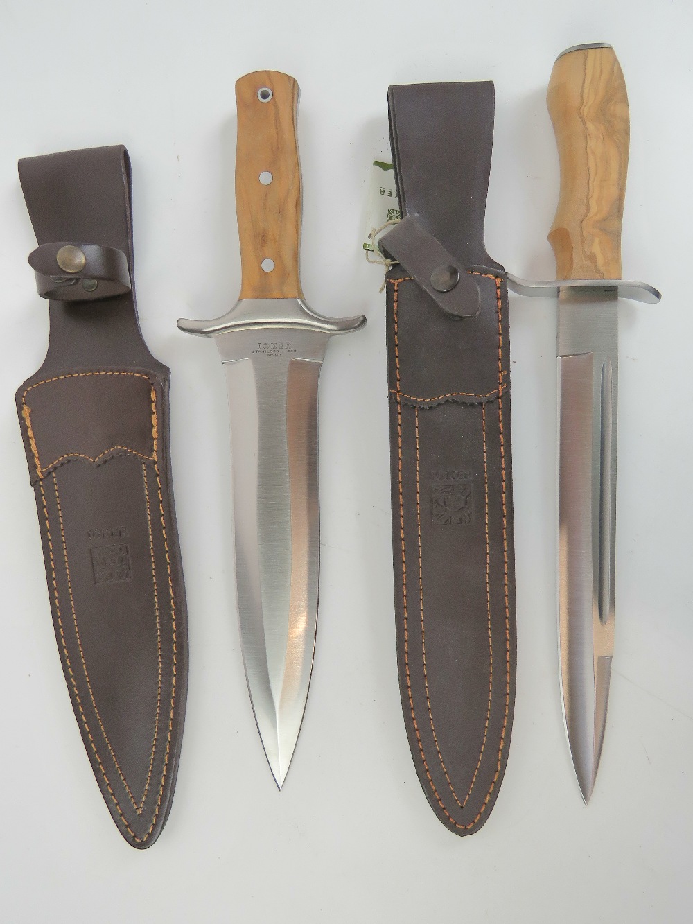 Two Joker knives, each having leather sheath. - Image 2 of 4