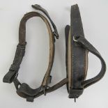 A pair of black leather Lafette carry straps.