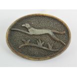 A rare WWII German 116th 'Windhund' (Greyhound) Panzer Division Wehrmacht badge, 30mm wide.