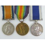 Three WWI British medals; George V 1914-18 medal,