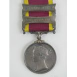 A Second China War Medal with ribbon and two bars being Taku Forts 1860 and Pekin 1860, '386 PTE Wm.