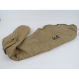 A M1 Garand padded canvas rifle bag, marked US.