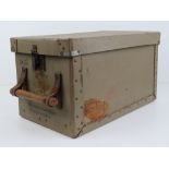 A German 3.7cm Flak ammo box having German marks upon and dated 1944.