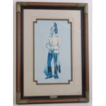 Print; 3rd Dragoon Guards c1890 by MG Greensmith, 42 x 24cm, framed.