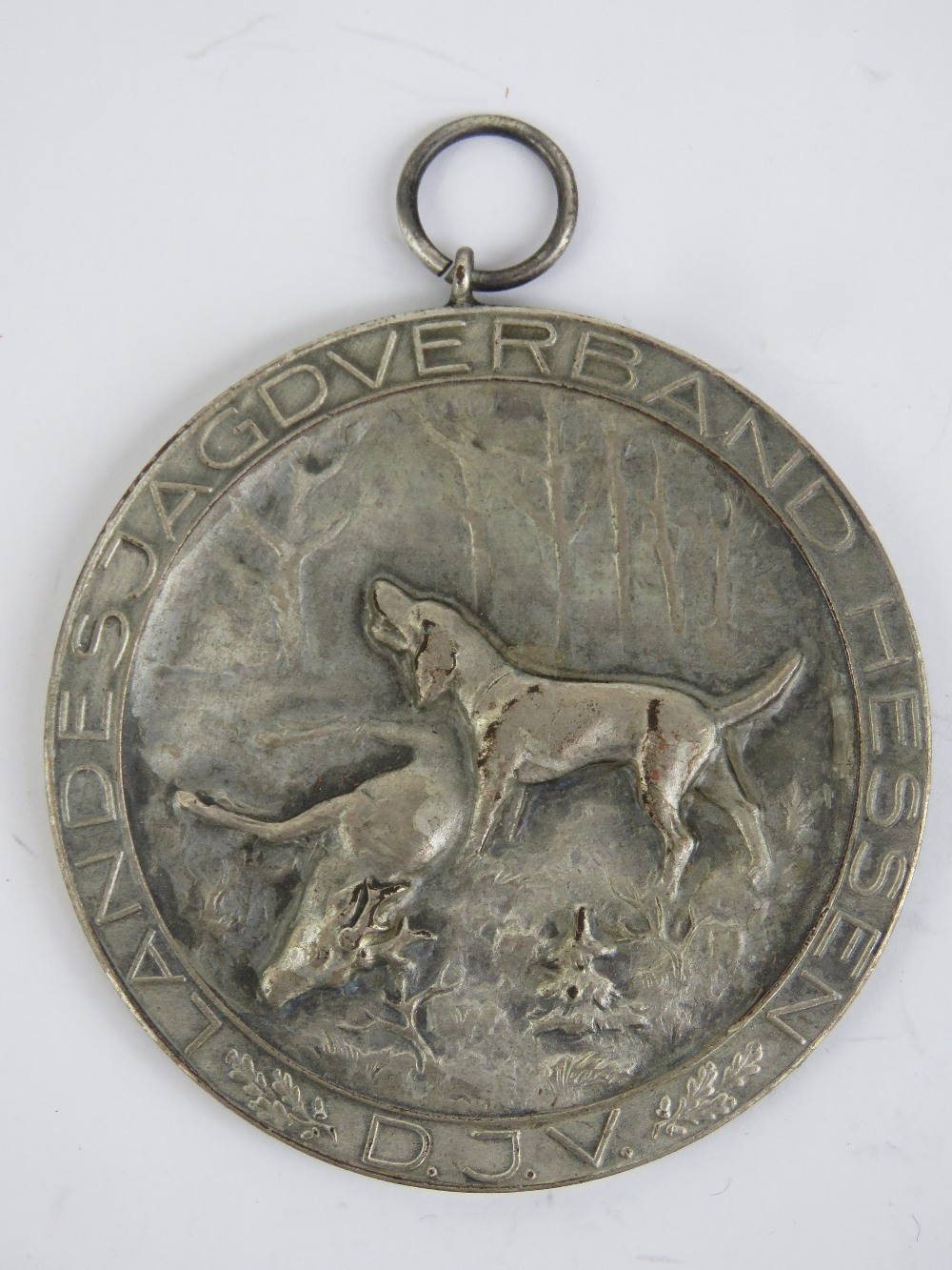 A German hunting award medal in box.