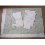 Three US Air Force large maps together w