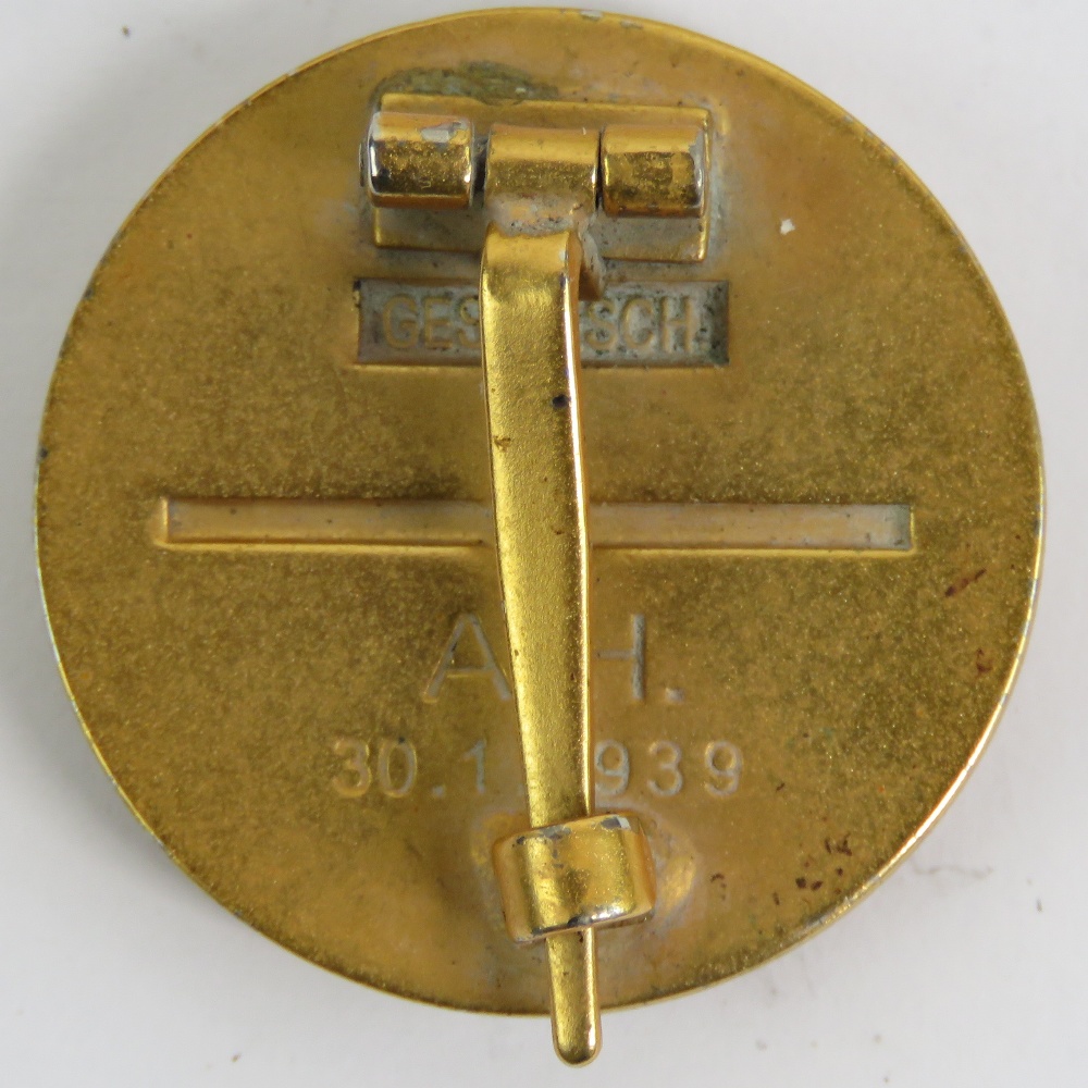 A gilt brass pin badge bearing German NS - Image 2 of 5