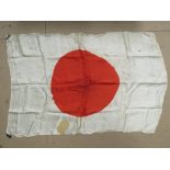 A WWII Japanese 'Red Rising Sun' flag, a