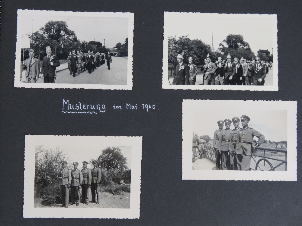 A WWII German photograph album including military groups and topography/sites. - Image 3 of 5