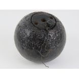 An inert WWI British 'Cricket Ball' No15 grenade.