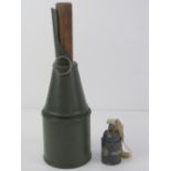 An inert reproduction RKG AT grenade, together with an inert US M42 submunition a/f. Two items.