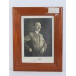 An official photo print of Adolf Hitler on his 50th Birthday, in modern frame.