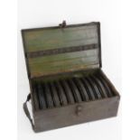 A WWII British Bren Mk1/Mk2 box containing twelve magazines.