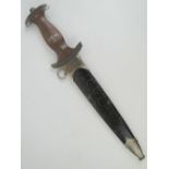 A NSKK presentation dagger having motto and engraved inscription verso, 22cm blade.