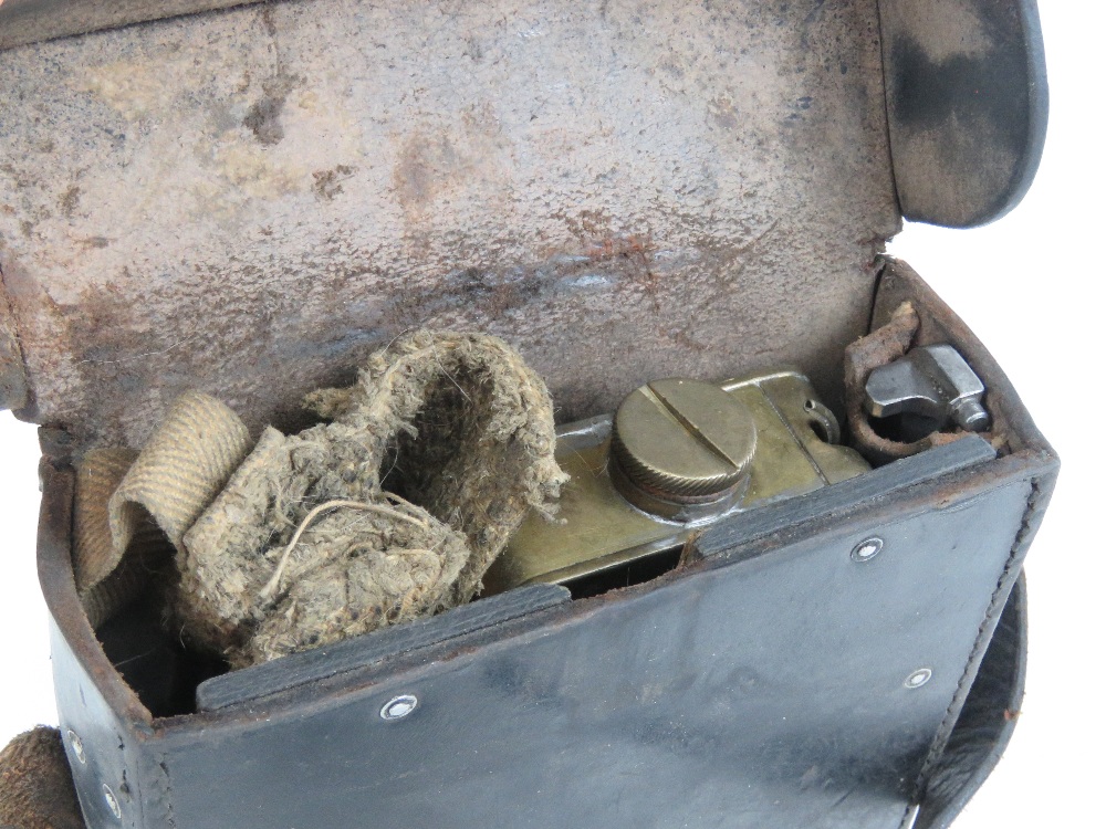 A WWII German gunners kit for the MG34 including barrel mitt and leather case. - Image 4 of 5