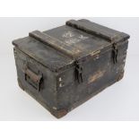A WWII German 'Watertight' ammo crate, metal lined.