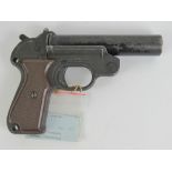 A deactivated German military Geco LP-2 26.5mm flare pistol, cocks and dry fires. With UK cert.