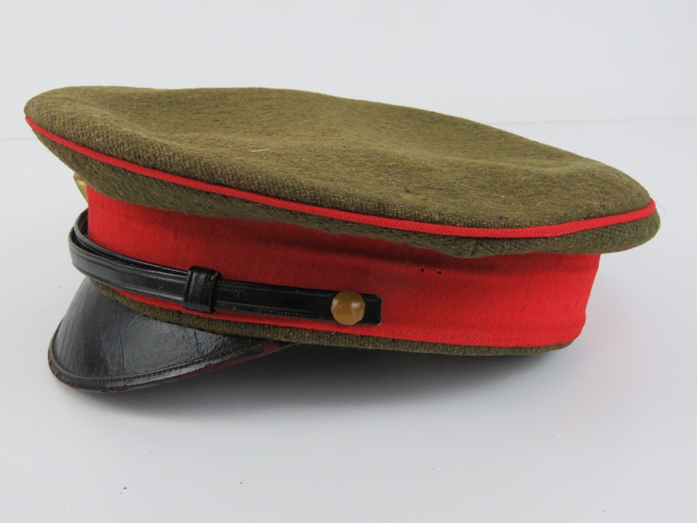 A WWII Japanese Army peaked cap, label within. - Image 5 of 5