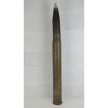An inert WWII German Flak 41 88mm shell with steel fuse, 120cm in length.