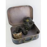 A rare WWII British gas mask by Siebe Gorman & Co Chessington Surrey, with original carry case.