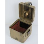 A WWII German Afrika Korp MK34/42 lafette battery box, 7.5 x 8 x 8.5cm.