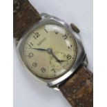 A vintage Rotary non-magnetic wristwatch having silvered dial with blued steel hands and subsidiary