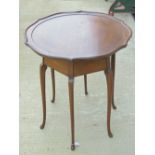 Art Nouveau: a Liberty style circa 1900 six leg inlaid Mahogany table,