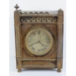 Gothic Revival Ting Tang clock: a gilt and carved wooden cased 'W & H' (Winterhalder and Hofmeier)