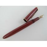 A vintage fountain pen having 14ct gold Parker nib.