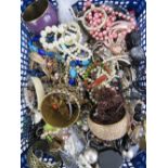 A large quantity of assorted costume jewellery.