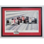 Print; penultimate yellow Indianapolis 500, 30th May 1993, 1 of 35 limited edition,