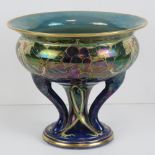 An Art Nouveau Walter Slater for Shelley lustre glazed bowl on three foot base.