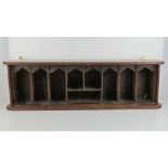 A Regency and later set of wall mounted pigeon holes: a mahogany,