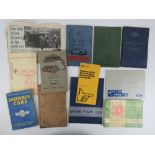 A quantity of original owners handbooks including; 1948 Humber Hawk, MG 1 1/4L, Rover 80 & 100,