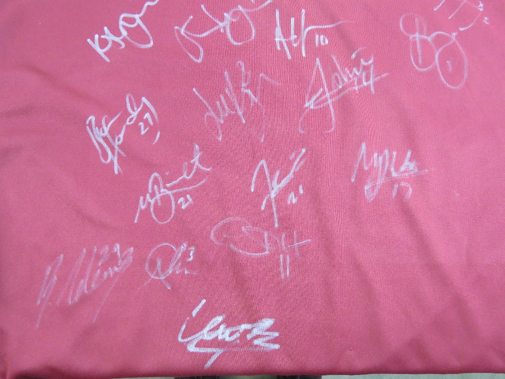 A Northampton Town Football Club 'Cobblers' 2011/12 full team signed football shirt, size XL. - Image 5 of 5