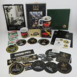 A quantity of Lotus ephemera including; Lotus Castrol stickers, John Player Special calendars,