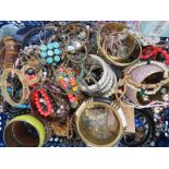 A large quantity of assorted costume jewellery.